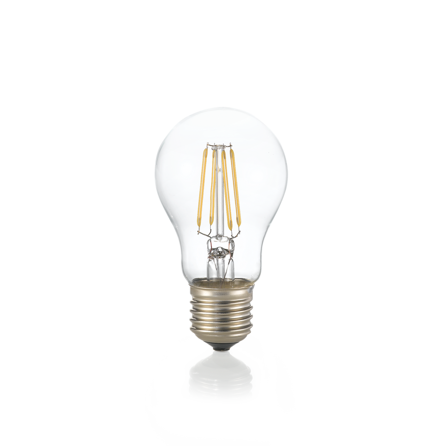 Bec LED E27 picătură 8W 2700K CRI80, transparent