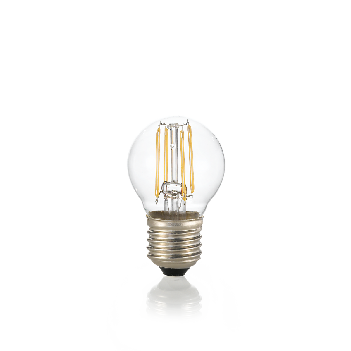 Bec LED E27 sferic 4W 3000K CRI80 dimabil, transparent