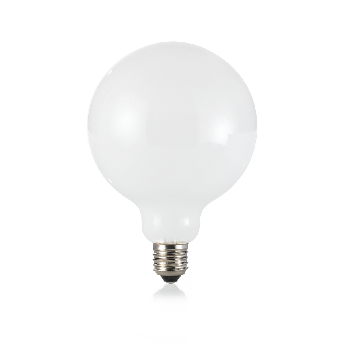 Bec LED E27 sferic D125 8W 3000K CRI80, alb