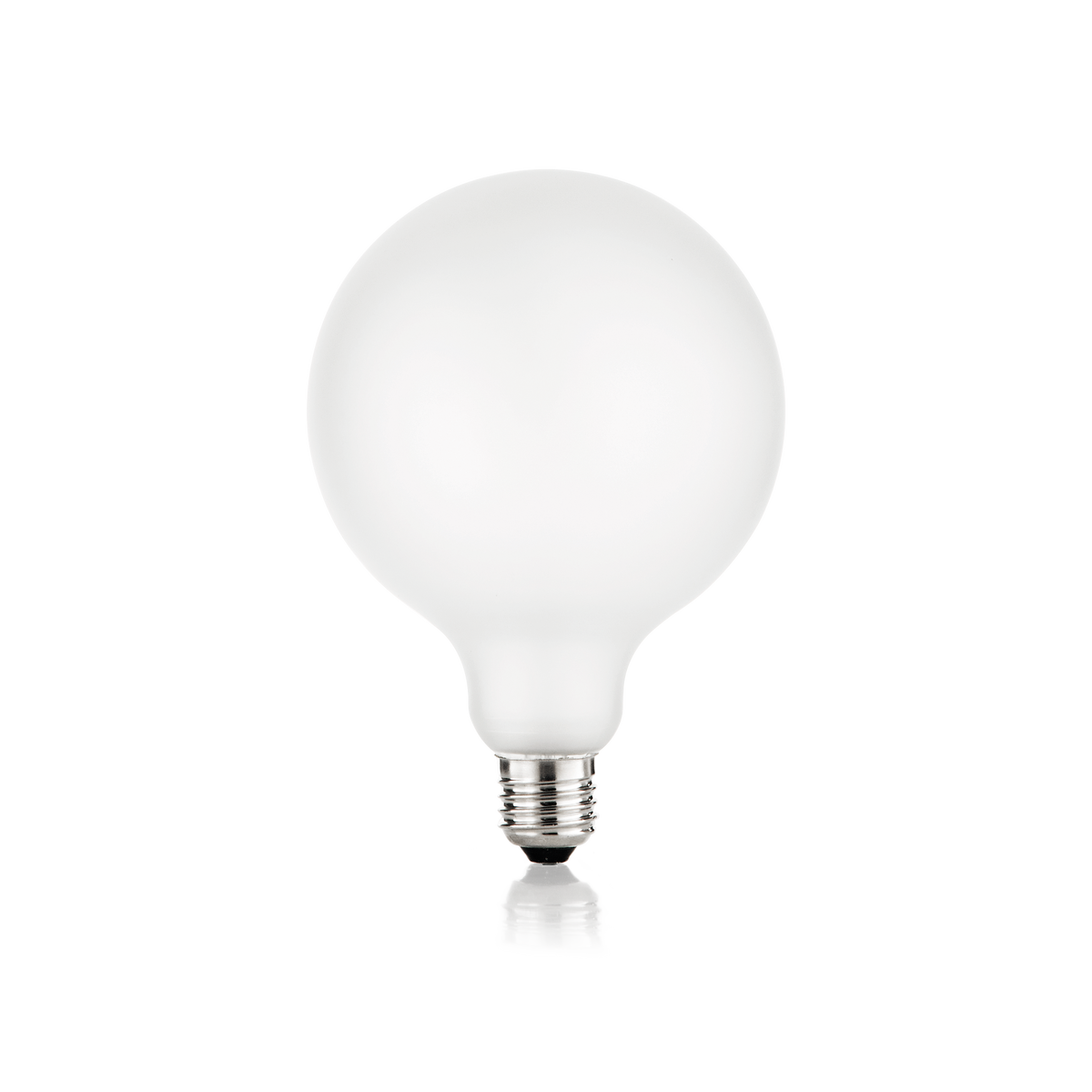 Bec LED E27 sferic D125 8W 3000K CRI80 dimabil, satinat integral
