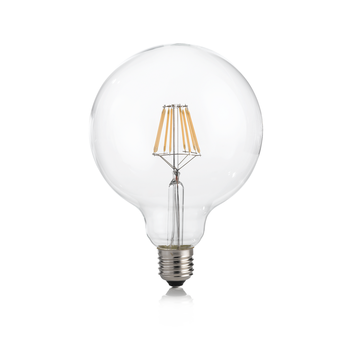 Bec LED E27 sferic D125 8W 3000K CRI90, transparent