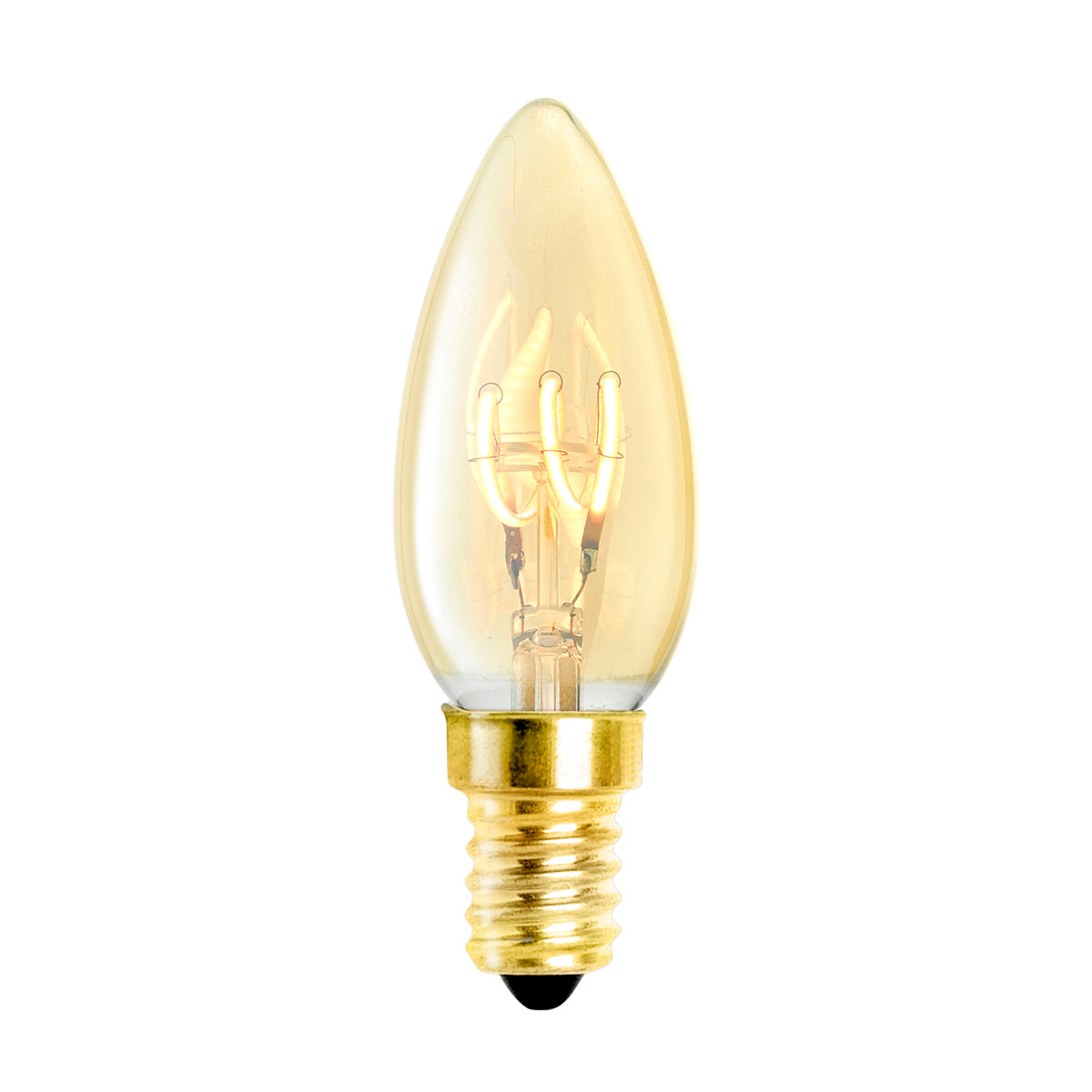 Bec LED Goldline lumânare, 3W, E14, ø 3,5 x 10 cm, set de 4