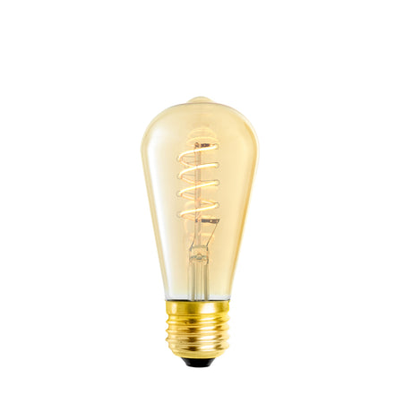 Bec LED Goldline Signature, 4W, E27, ø 6,4 x 14,2 cm, set de 4
