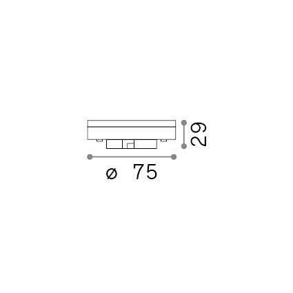 Bec LED GX53 9W 2700K CRI90 – desen tehnic cu dimensiuni