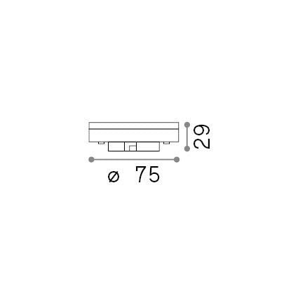 Bec LED GX53 9W 3000K CRI90 – desen tehnic cu dimensiuni