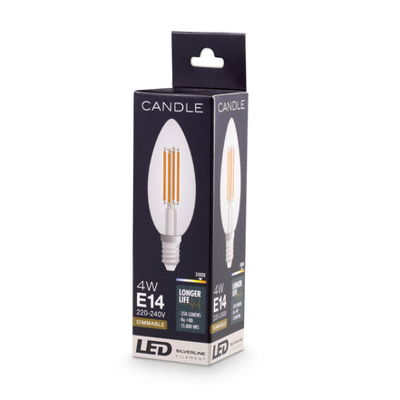 Bec LED lumânare C35, 4W, E14, set de 4