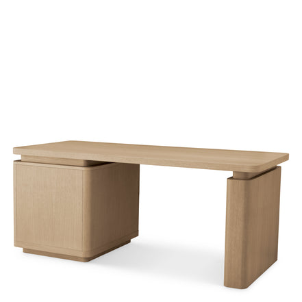 Birou Modesto, furnir de stejar natural, finisaj bronz