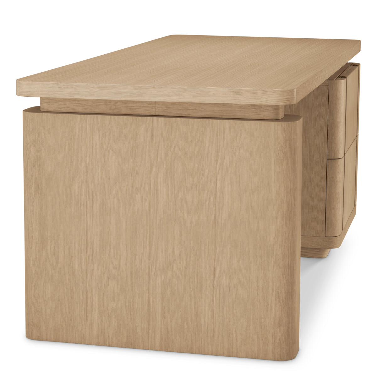 Birou Modesto, furnir de stejar natural, finisaj bronz