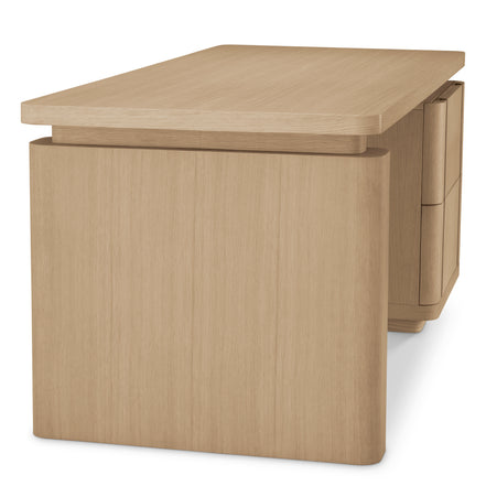 Birou Modesto, furnir de stejar natural, finisaj bronz