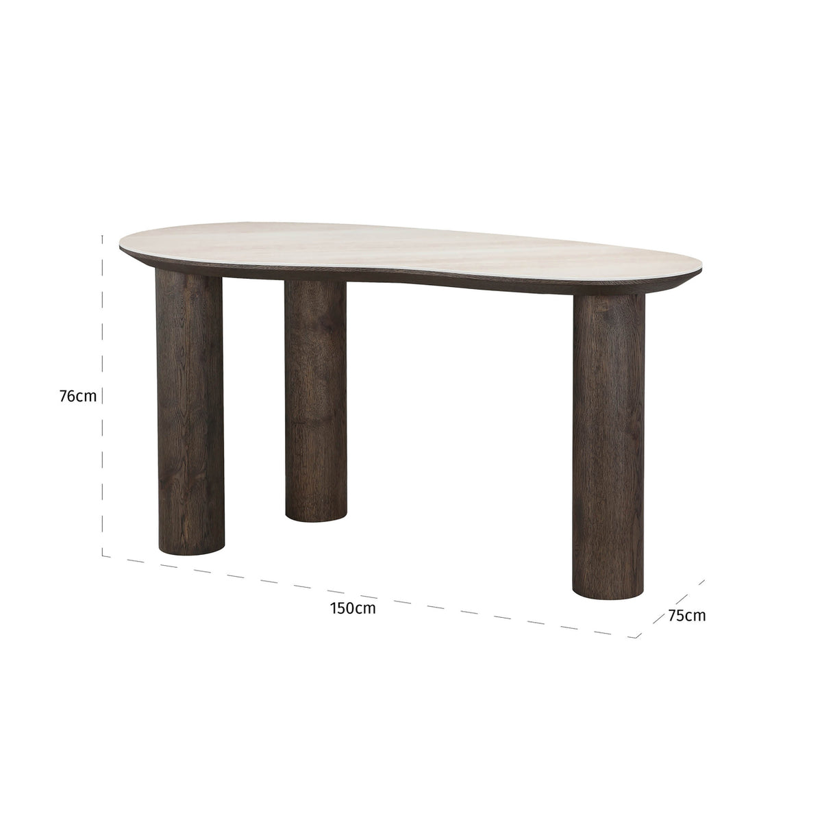 Birou Ritz, maro – desen tehnic cu dimensiuni