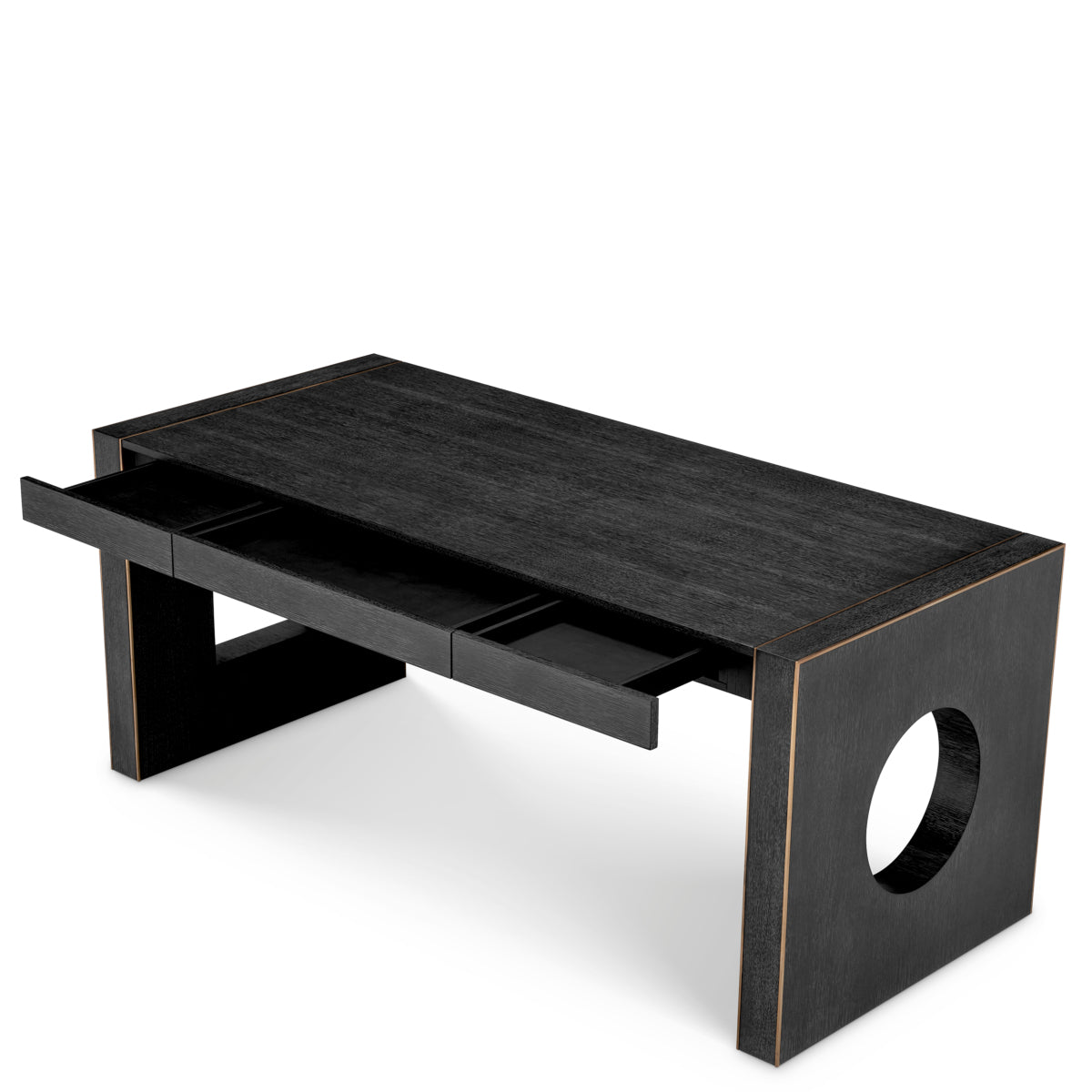 Birou Rovigo, furnir de stejar gri cărbune