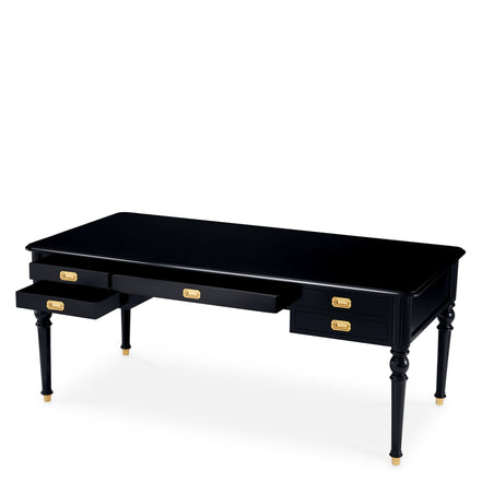 Birou Wimbledon, finisaj negru ceruit