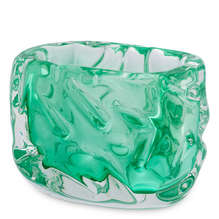 Bol decorativ Avoir, sticlă turcoaz verde