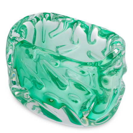 Bol decorativ Avoir, sticlă turcoaz verde