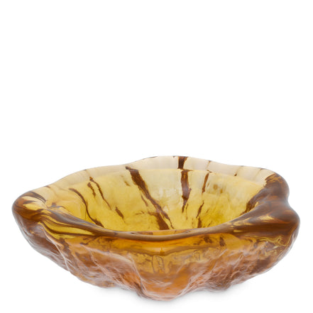 Bol decorativ Courtier, sticlă chihlimbar