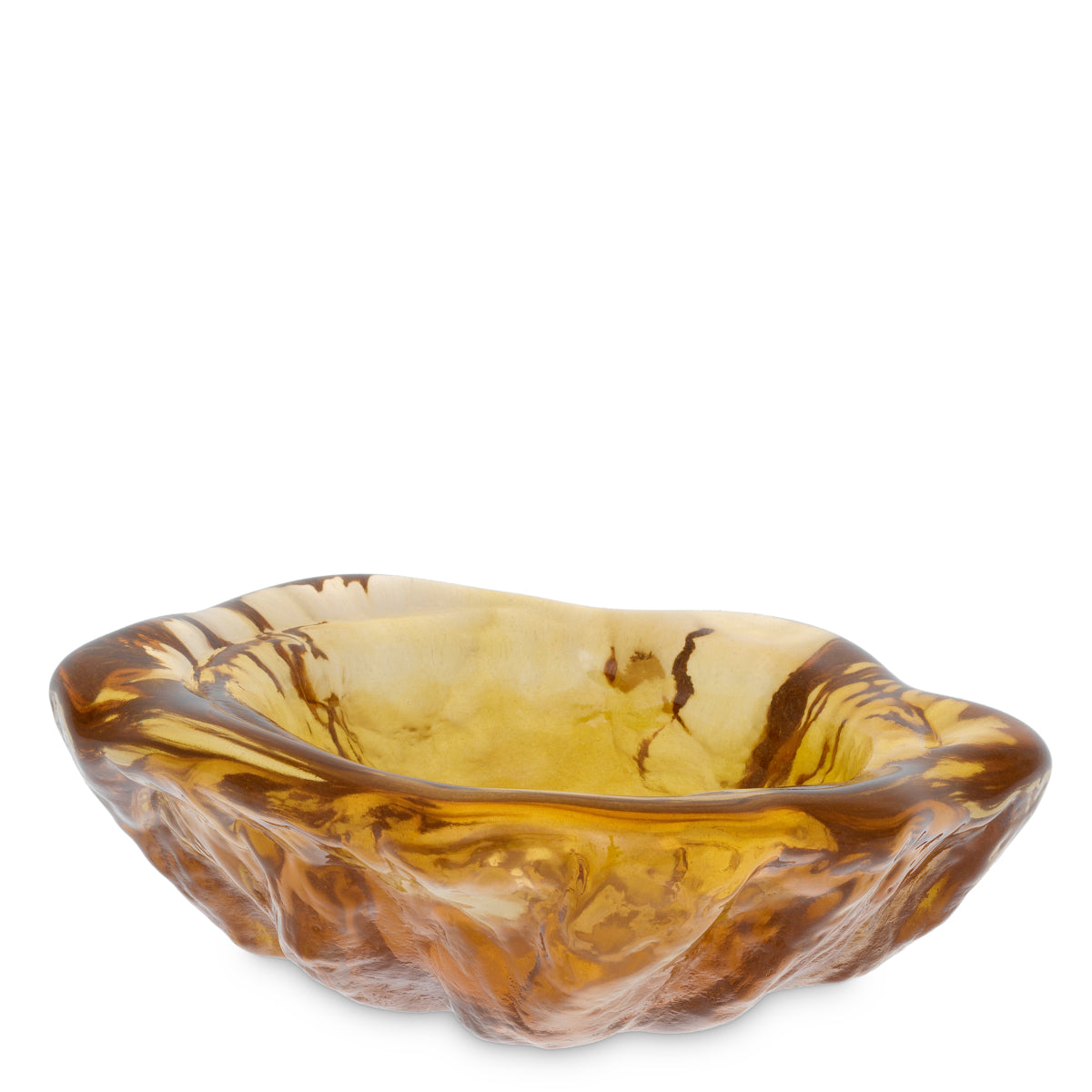 Bol decorativ Courtier, sticlă chihlimbar