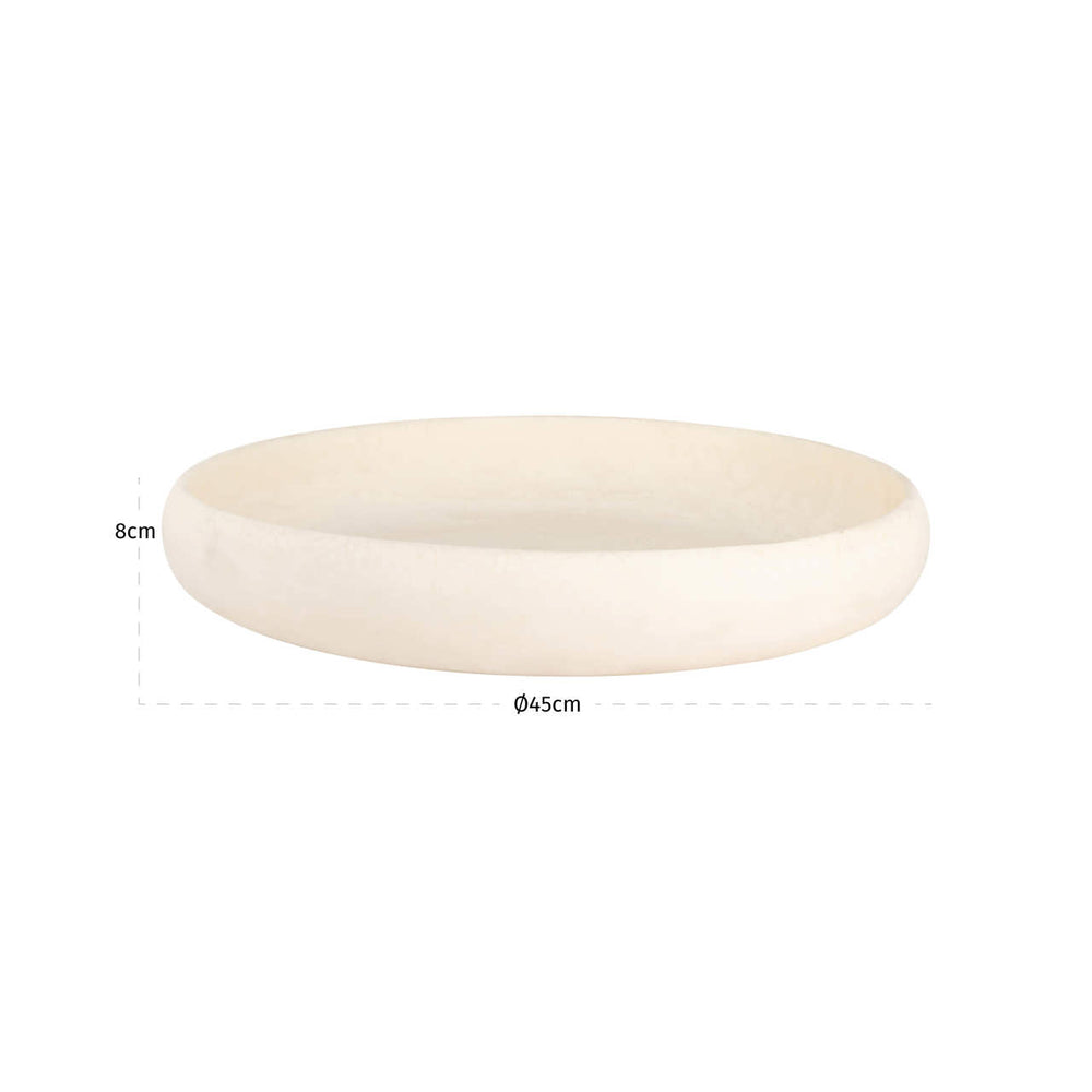 Bol decorativ Daisy, alb – desen tehnic cu dimensiuni