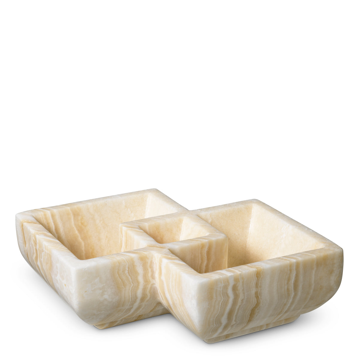 Bol decorativ Heber, onix alb
