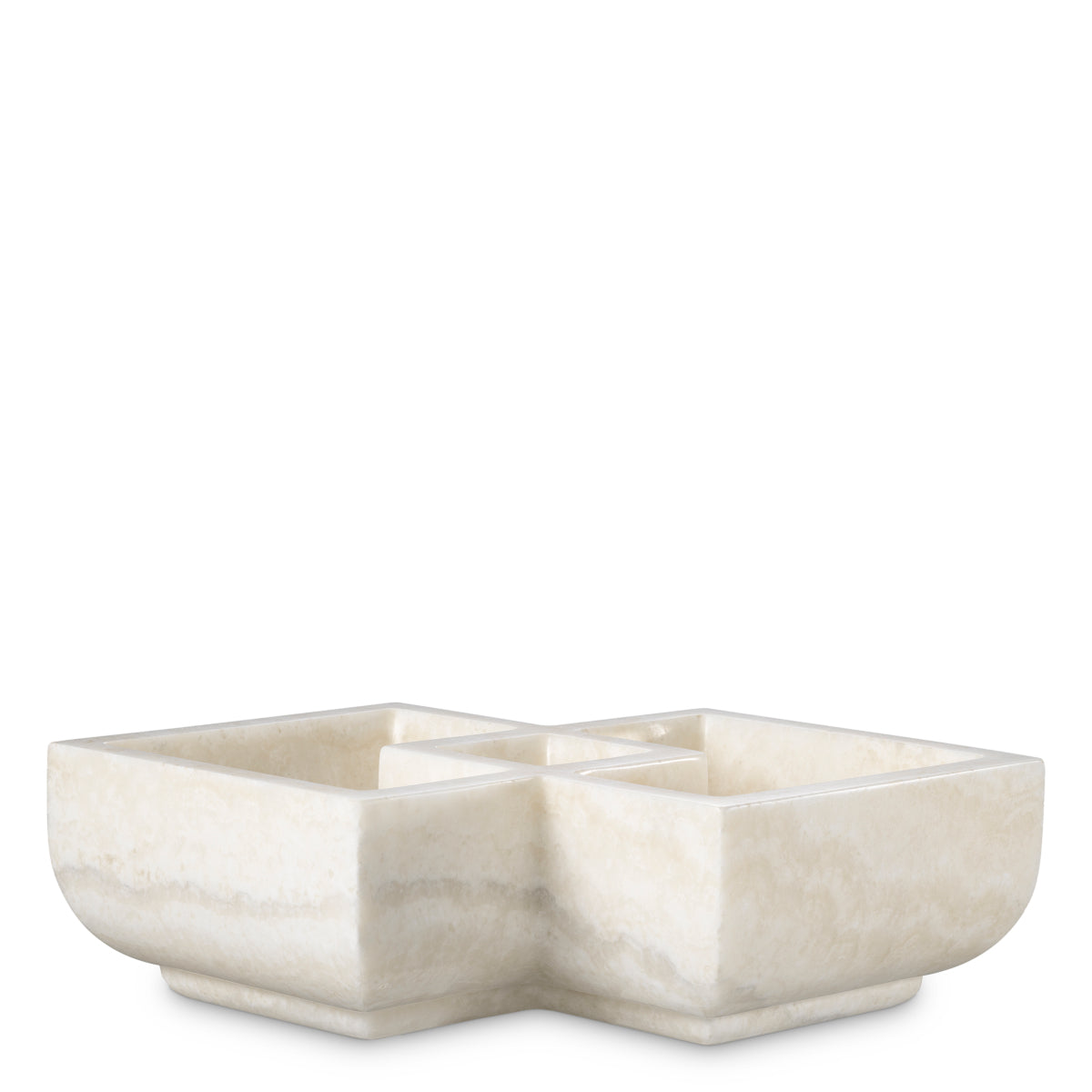 Bol decorativ Heber, onix alb