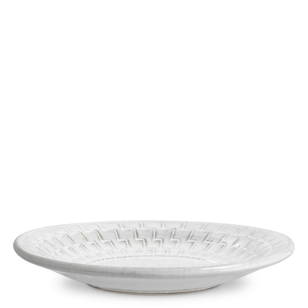 Bol decorativ Nuage, ceramică alb-crem