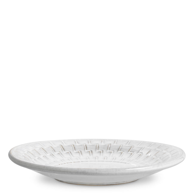 Bol decorativ Nuage, ceramică alb-crem