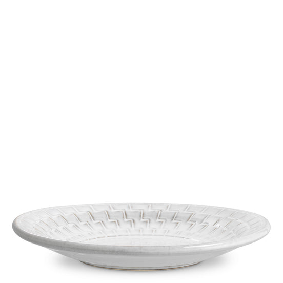 Bol decorativ Nuage, ceramică alb-crem