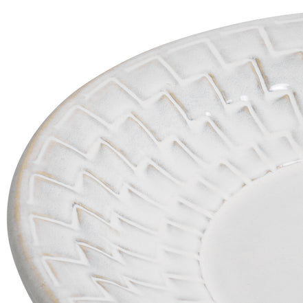 Bol decorativ Nuage, ceramică alb-crem