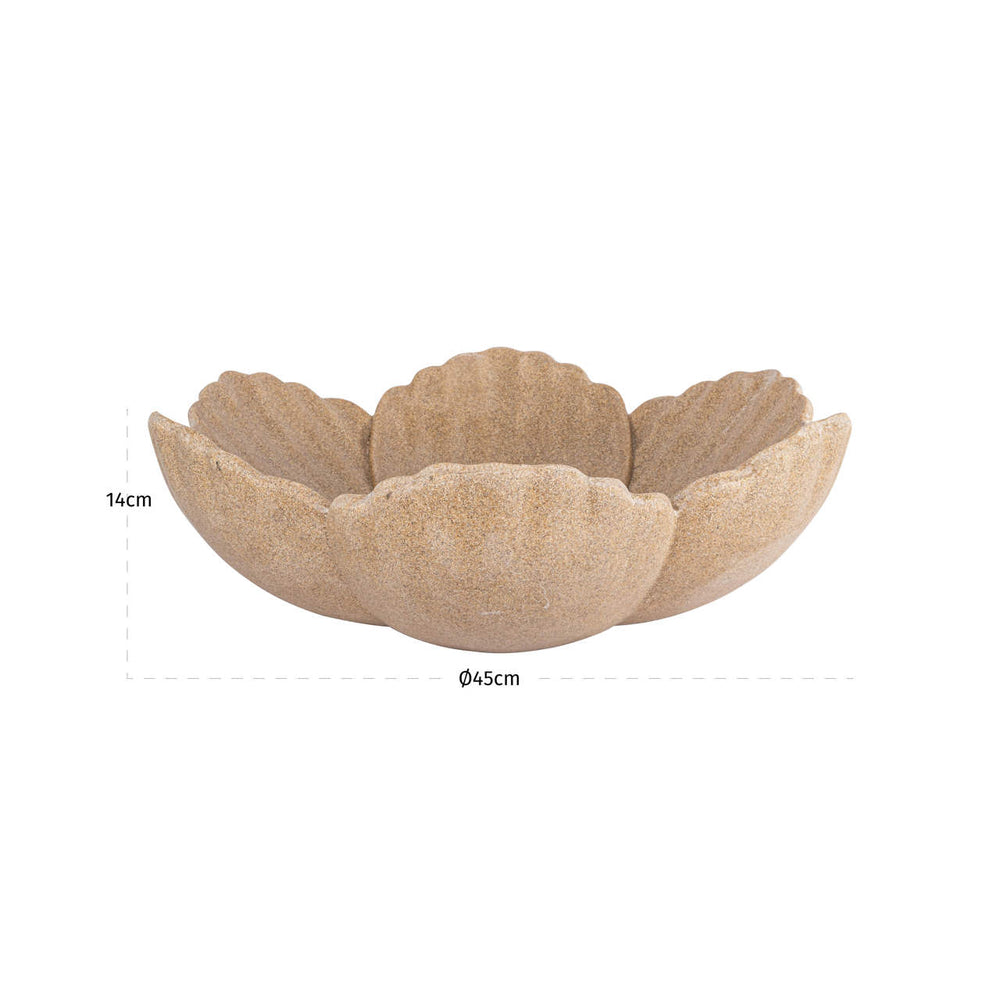 Bol decorativ Petal, bej – desen tehnic cu dimensiuni