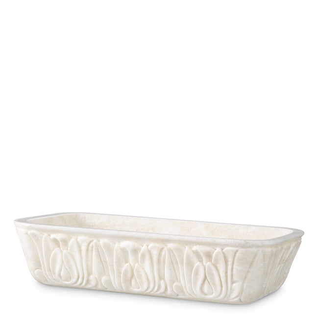 Bol decorativ Petal, onix natural