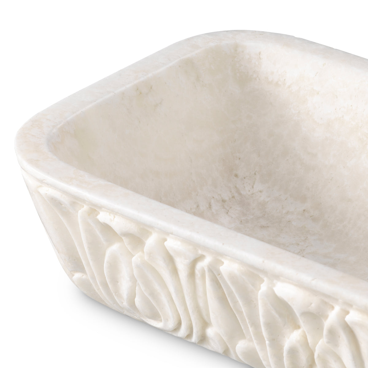 Bol decorativ Petal, onix natural
