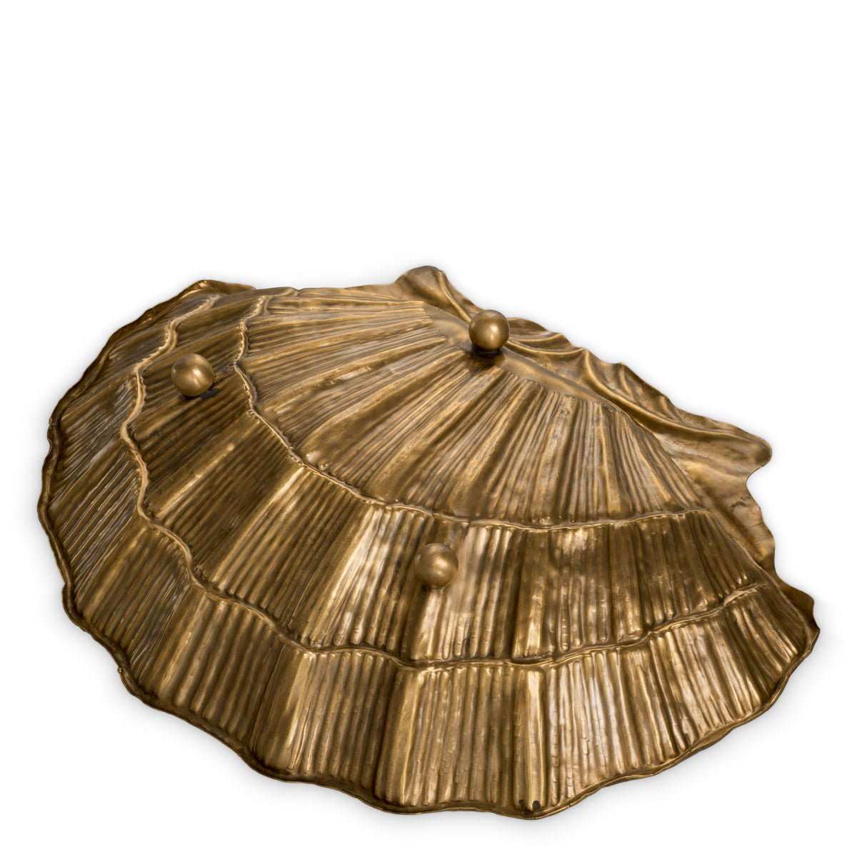 Bol Seashell, finisaj alamă vintage