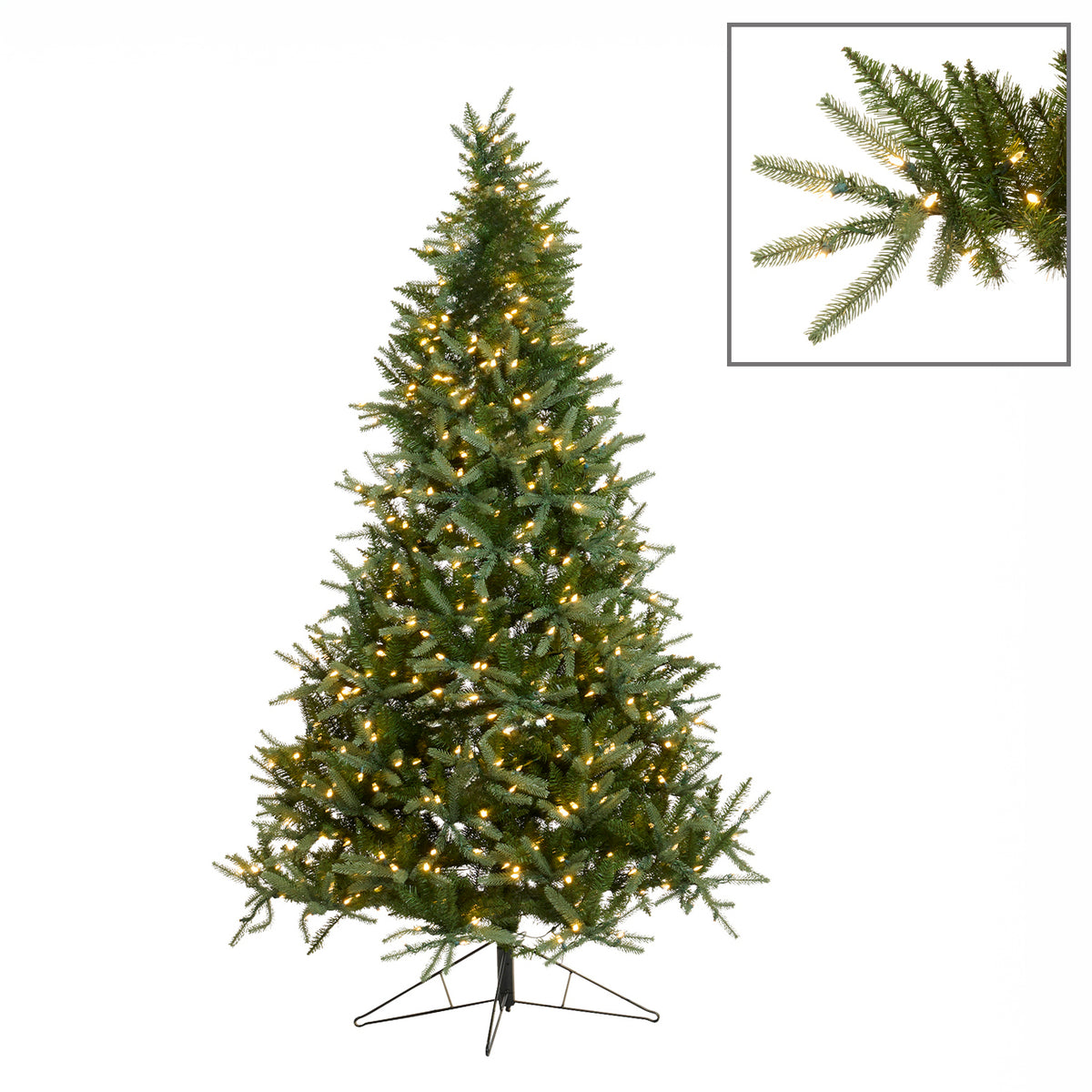 Brad artificial Beaumont mix cu 1450 LED-uri, verde, 300 cm, 3379 de vârfuri