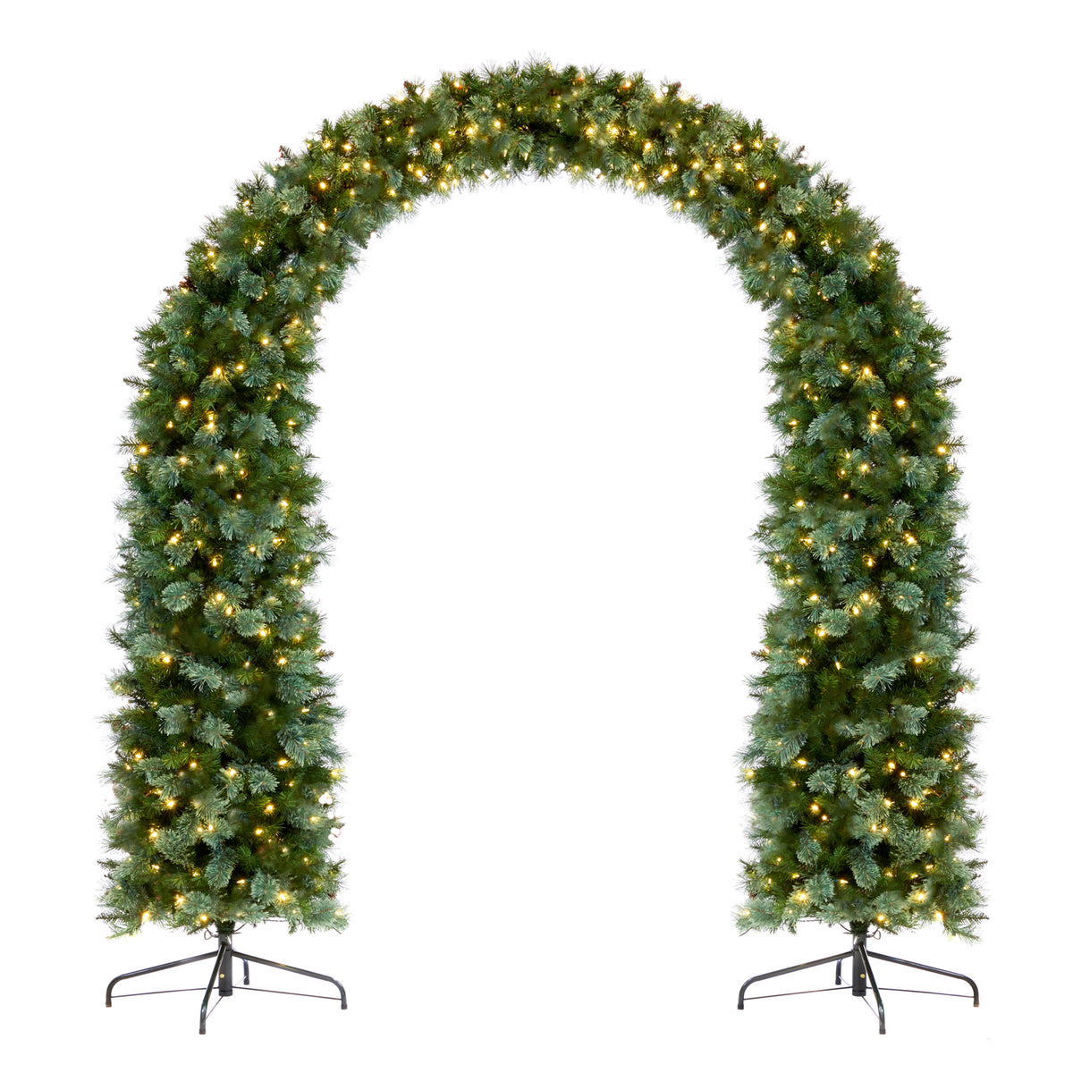 Brad artificial în arc cu 800 LED-uri, verde, 254 cm, 2746 de vârfuri