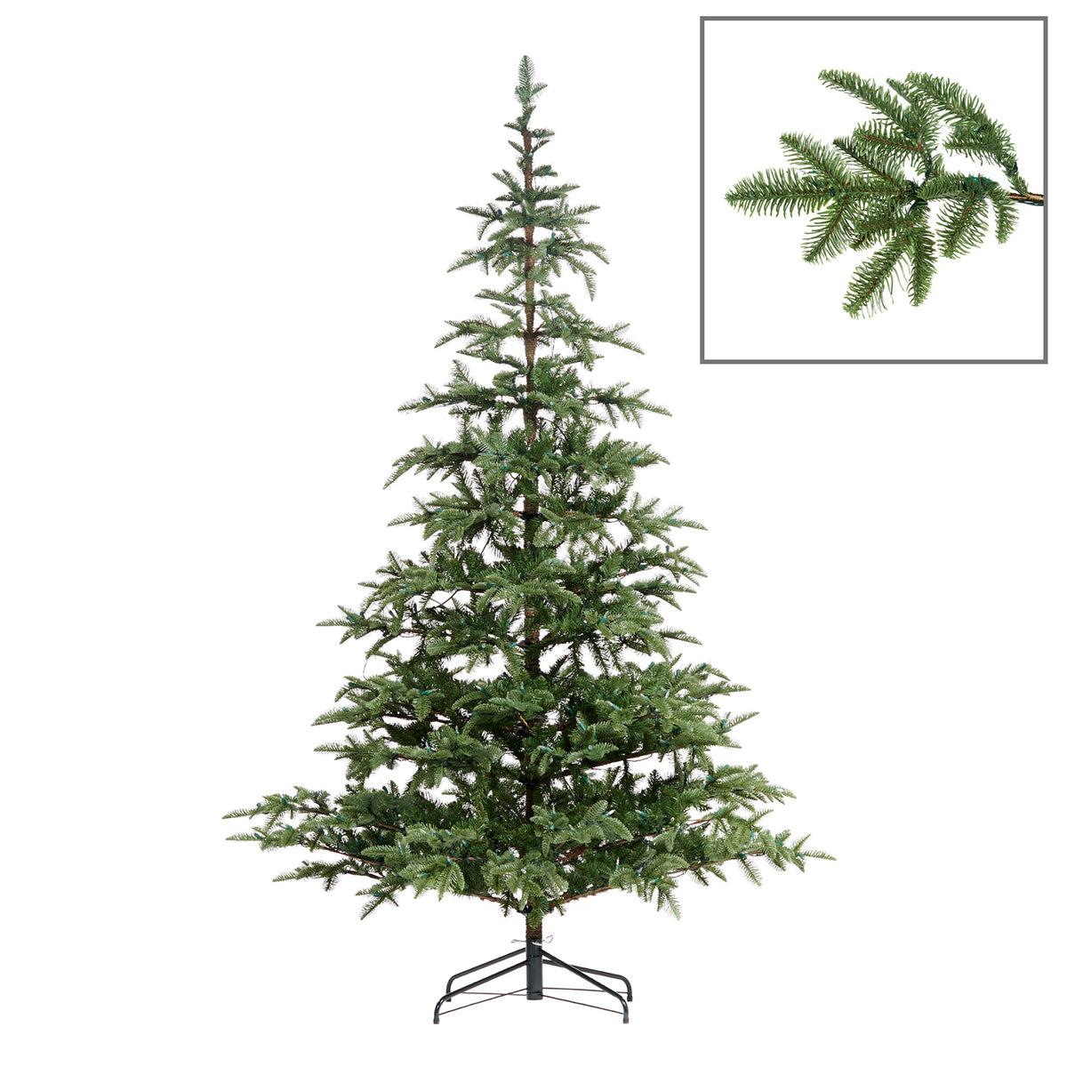 Brad artificial, verde, 229 cm, 1628 de vârfuri