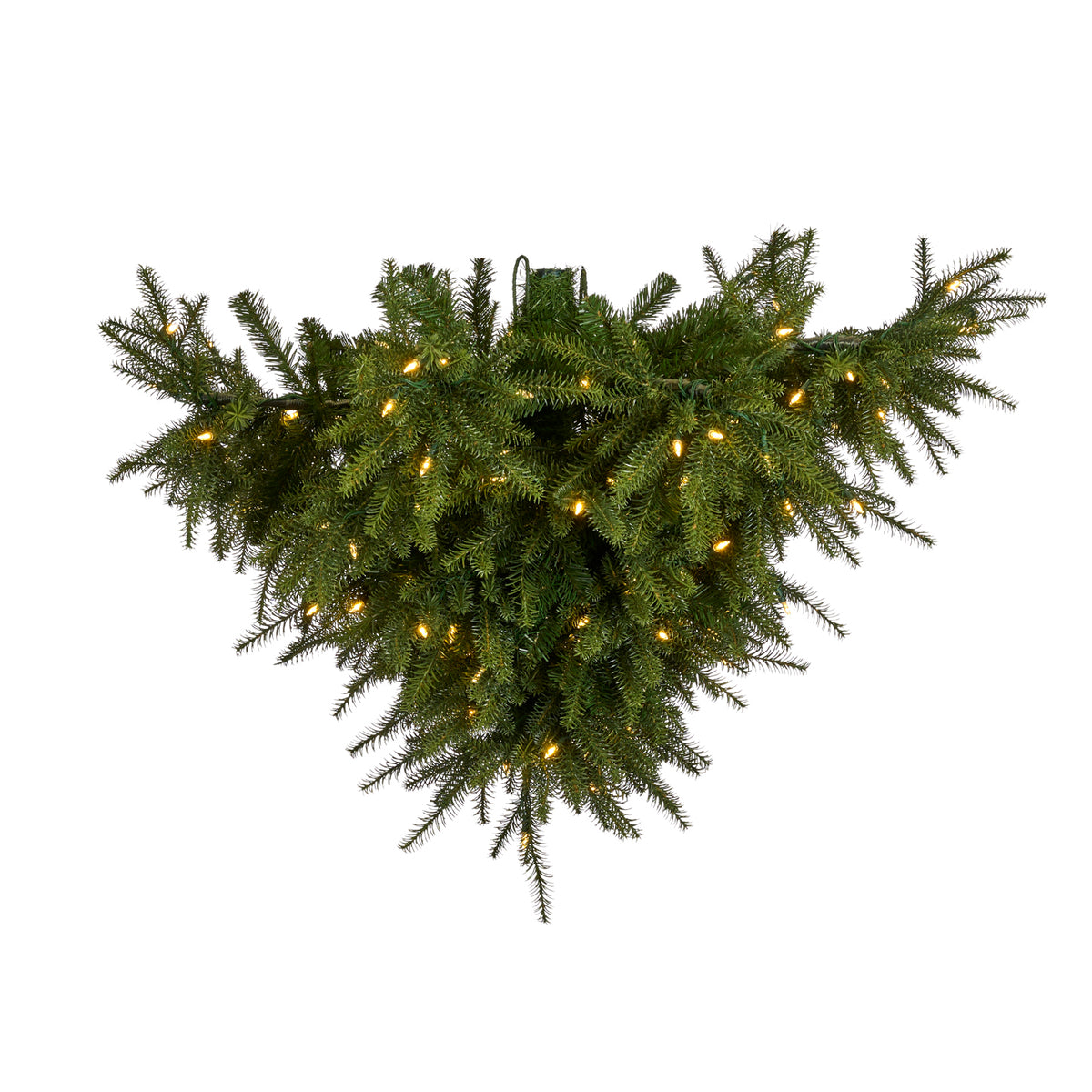 Brad decorativ de tavan cu 150 LED-uri, verde, 61 cm, 487 de vârfuri