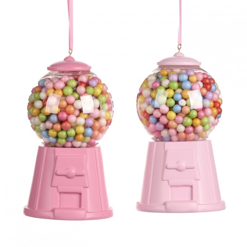 Set 2 ornamente tip autonomat bubblegum roz 14.5cm