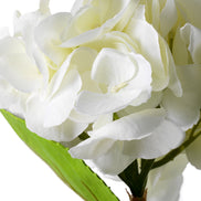 Buchet de hortensii, nuanțe de alb, cu aspect natural, 48 fire