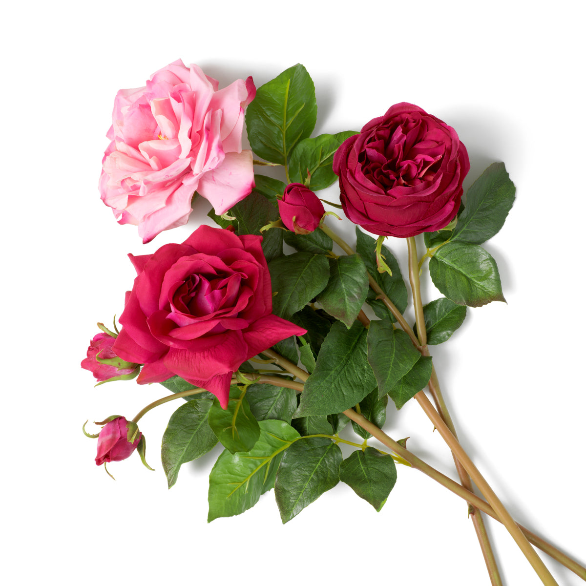 Buchet de trandafiri multicolori, cu aspect natural, 72 fire