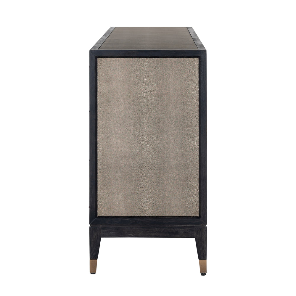 Bufet Bloomville, alamă shagreen, 4 uși