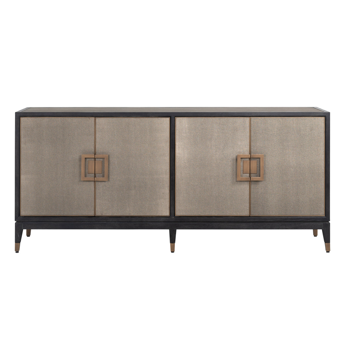 Bufet Bloomville, alamă shagreen, 4 uși