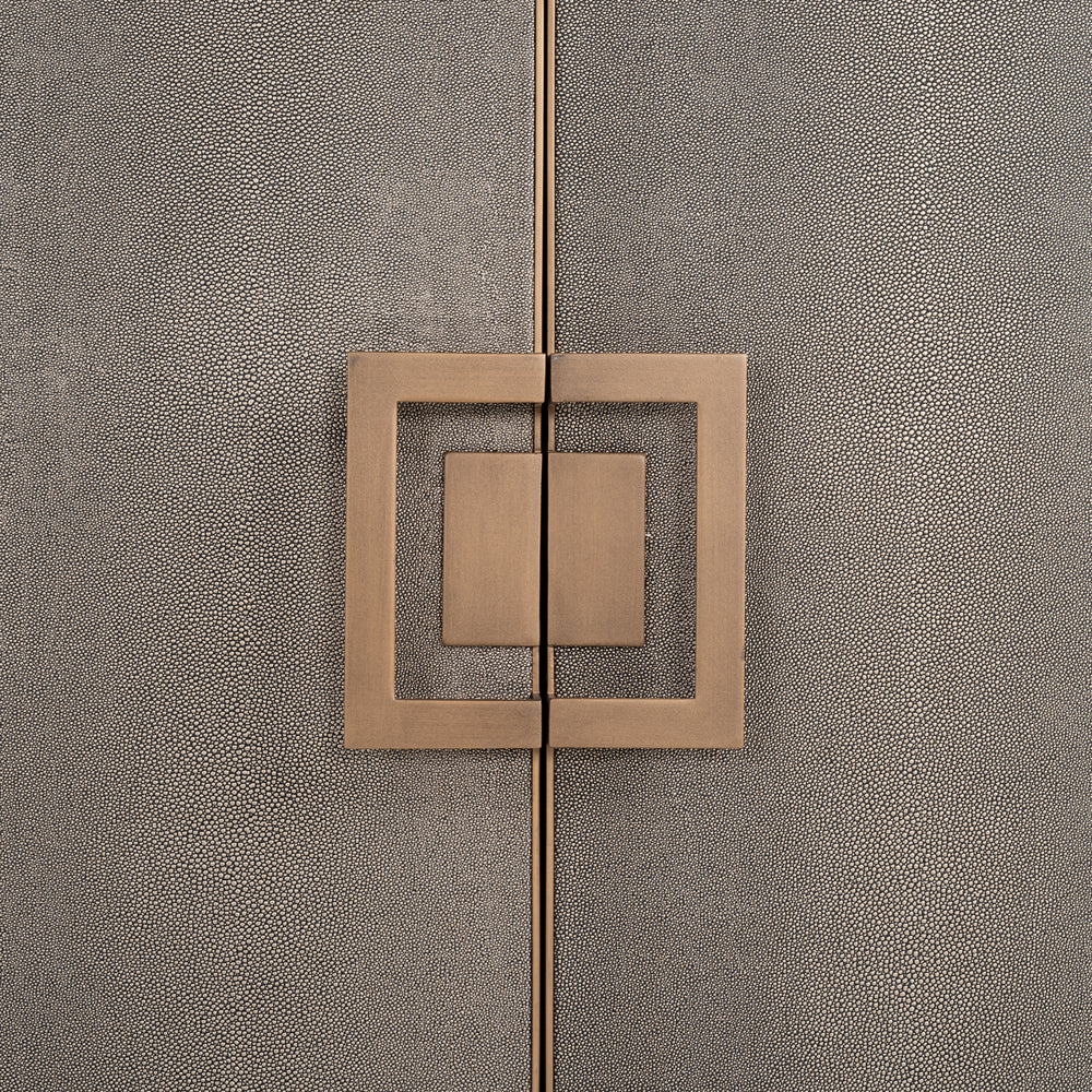 Bufet Bloomville, alamă shagreen, 4 uși