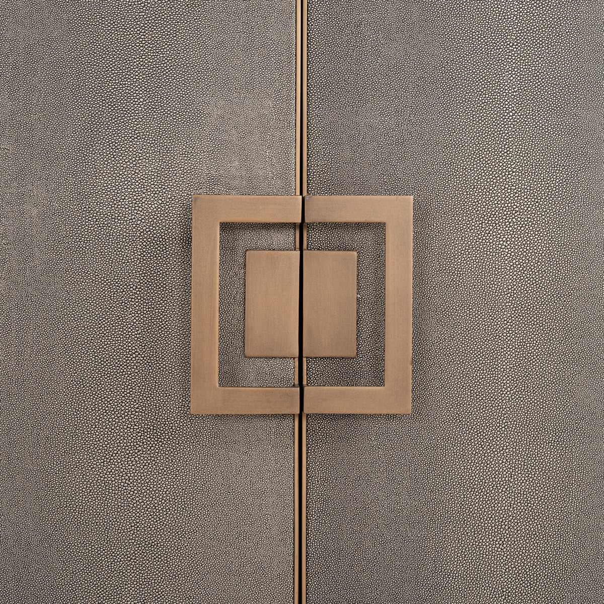 Bufet Bloomville, alamă shagreen, 4 uși