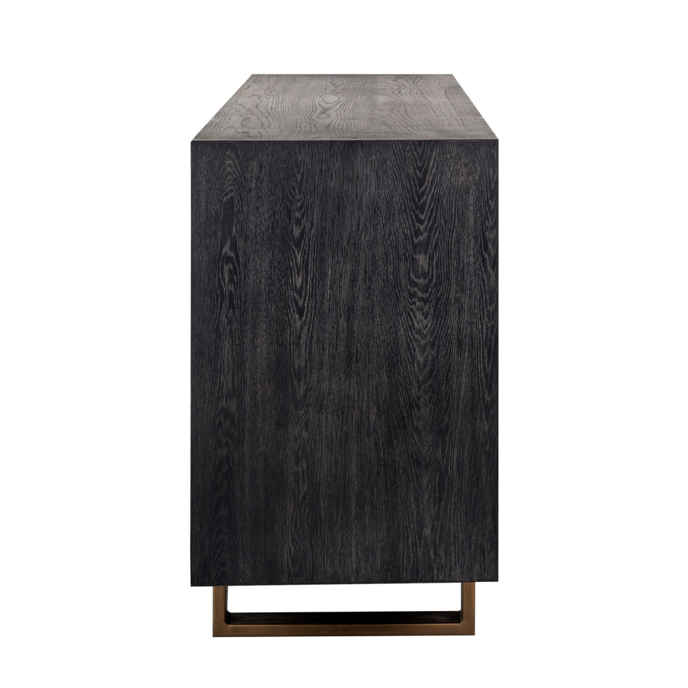 Bufet Hunter, negru rustic, 4 uși