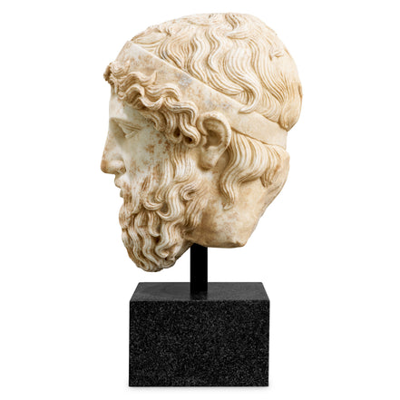 Bust Hermes, marmură antichizată