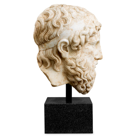 Bust Hermes, marmură antichizată