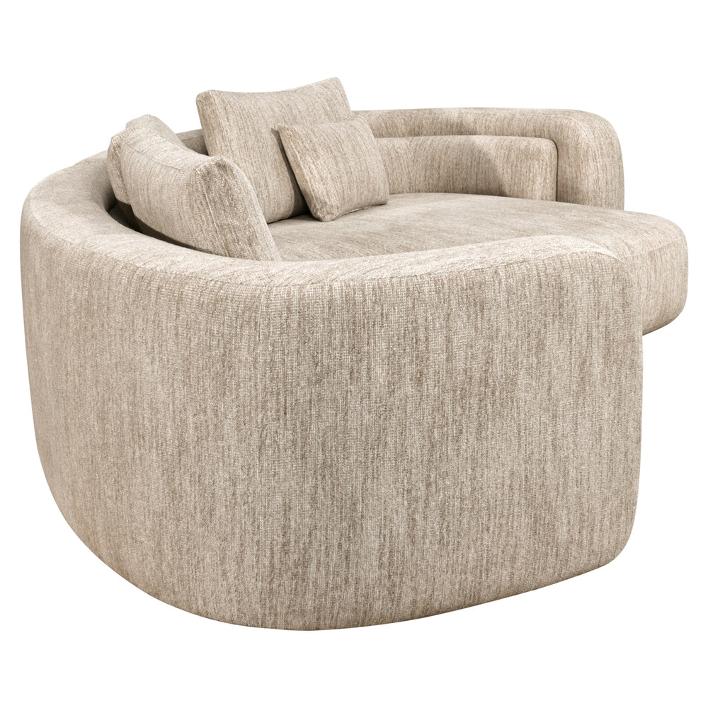 Canapea Angusto, softweave natural, cu șezlong dreapta