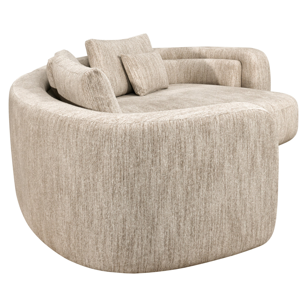 Canapea Angusto, softweave natural, cu șezlong dreapta