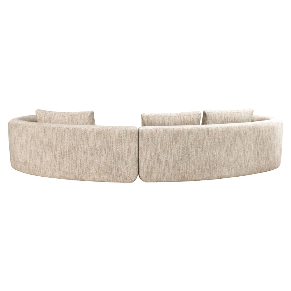 Canapea Angusto, softweave natural, cu șezlong dreapta