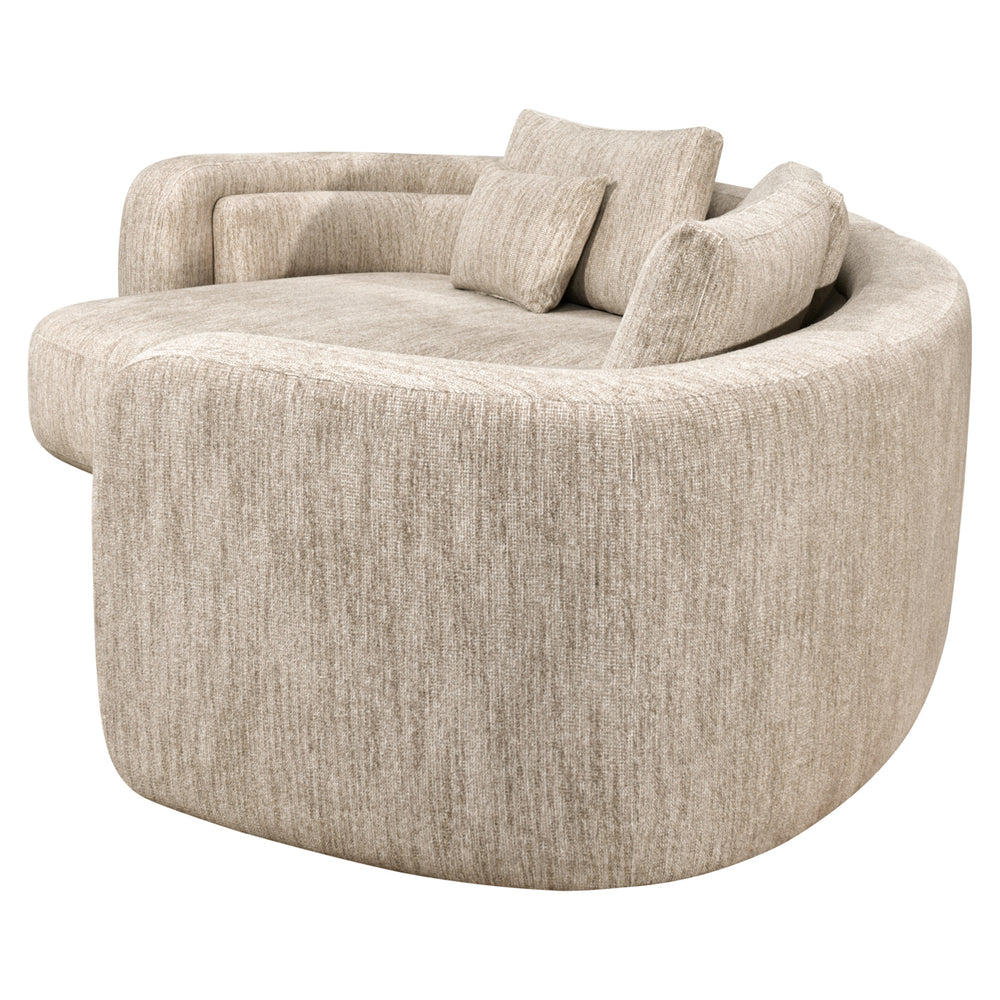 Canapea Angusto, softweave natural, cu șezlong stânga