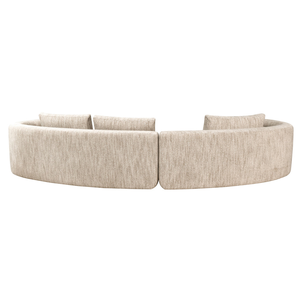 Canapea Angusto, softweave natural, cu șezlong stânga
